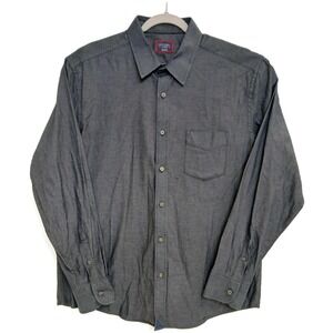 Untuckit Shirt Mens XL‎ Gray Casablanca Button Front Long Sleeve Cotton Reg Fit